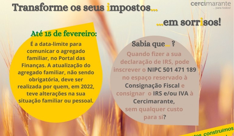 IRS: Hoje, 15 de fevereiro, data limite para comunicar o agregado familiar